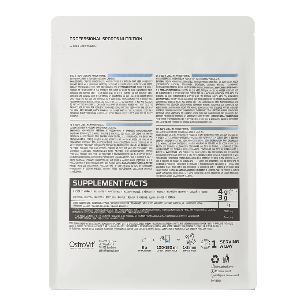 Ostrovit Monohydrate Creatine 500g
